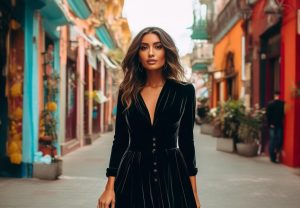 Descuento en Brandy Melville Velvet Dress: Camisa de Cuello Redondo en Guadalajara ¡No te la pases!