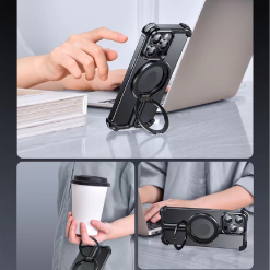 ¦Ð-shaped Metal Magnetic Mobile Phone Case