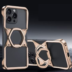 Hexagonal Metal Stand Magnetic Phone Case