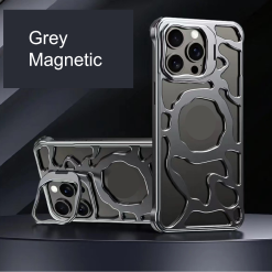 Lucky Cloud Aluminum Alloy Magnetic Stand Phone Case