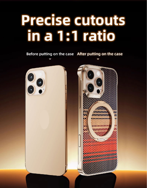 Kevlar Elegant Magnetic Rotating Bracket Phone Case