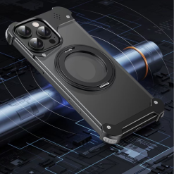 Fragrance Transparent Alloy Bracket Magnetic Phone Case
