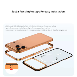 New Design Frosted Back Metal Frame Magnetic Anti-Fall Phone Case
