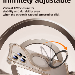 M-shaped Metal Rotating Stand Magnetic Phone Case