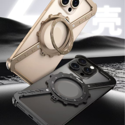 Z-Shape Gear Metal Magnetic Holder Phone Case
