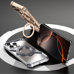 S-shaped Compass Rotating Magnetic Bracket Mobile Phone Case