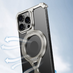 Personalized X-Line Styling Metal Magnetic Rotating Bracket Phone Case
