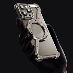 Z-shaped Metal Rotating Stand Magnetic Phone Case