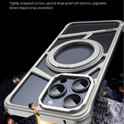 Magnetic Heat Dissipation Metal Rotating Stand Phone Case