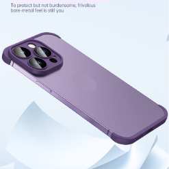 Frameless lens protective phone case