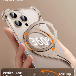 M-shaped Metal Rotating Stand Magnetic Phone Case