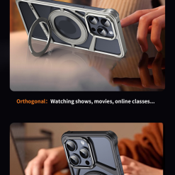 Magnetic Heat Dissipation Metal Rotating Stand Phone Case