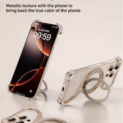 M-shaped Metal Rotating Stand Magnetic Phone Case
