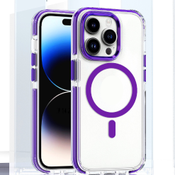 2024 New Anti-fall transparent magnetic phone case