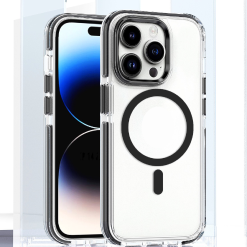 2024 New Anti-fall transparent magnetic phone case