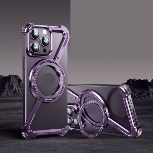 Z-shaped Metal Rotating Stand Magnetic Phone Case