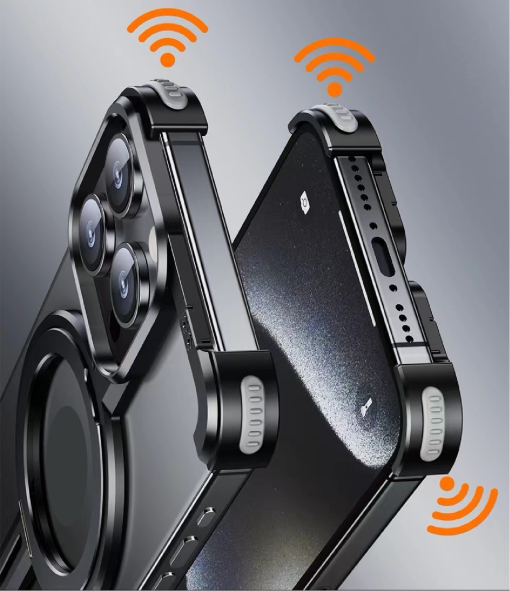 ¦Ð-shaped Metal Magnetic Mobile Phone Case