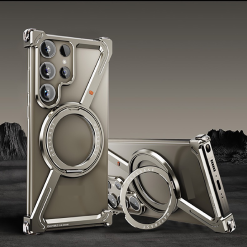 Creative Z-shaped Metal Rotating Stand Magnetic Phone Case