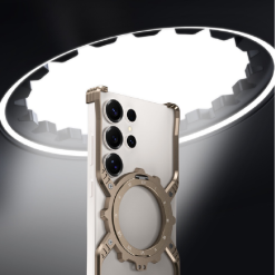 2025 Mechanical Gear Luminous Rotating Bracket Magnetic Phone Case