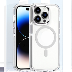 2024 New Anti-fall transparent magnetic phone case
