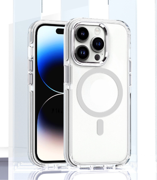 2024 New Anti-fall transparent magnetic phone case