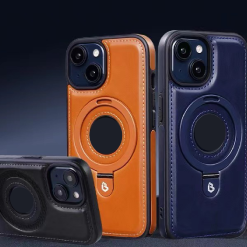 2024 New leather stand magnetic phone case