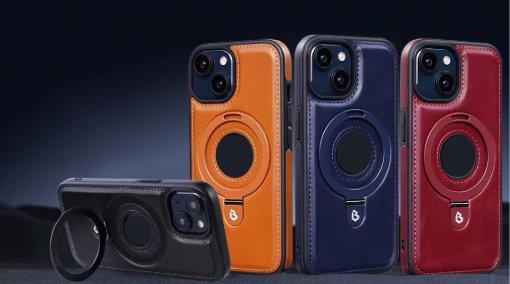 2024 New leather stand magnetic phone case