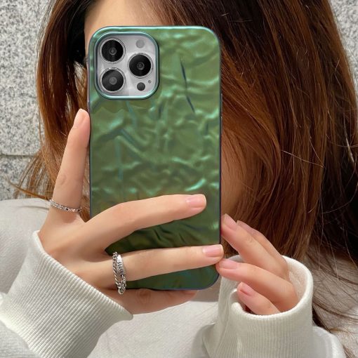 Fashion tinfoil wrinkled matte phone case