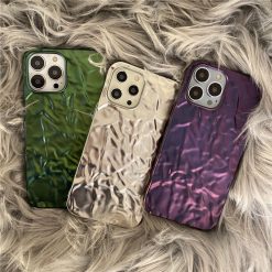 Fashion tinfoil wrinkled matte phone case