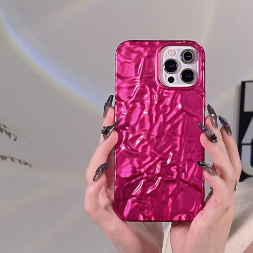Fashion tinfoil wrinkled matte phone case