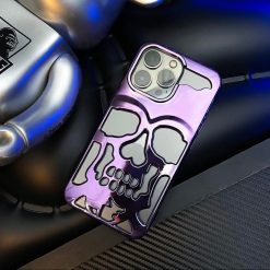 Premium skull laser phone case