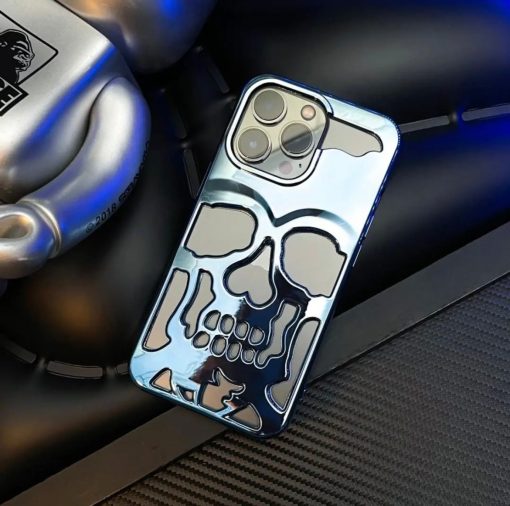 Premium skull laser phone case