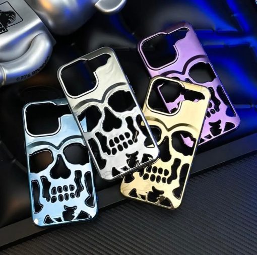 Premium skull laser phone case