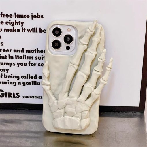 Spoof Skull Finger Phone Case-MGD CASE