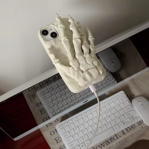 Spoof Skull Finger Phone Case-MGD CASE