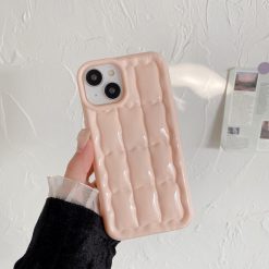 Ice cube grid electroplated mobile phone case