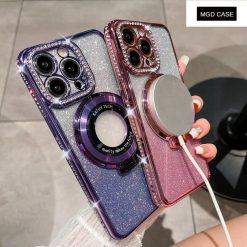 Flash diamond holder mobile phone case