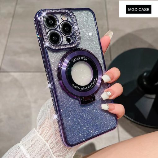 Flash diamond holder mobile phone case