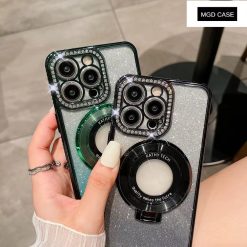 Flash diamond holder mobile phone case