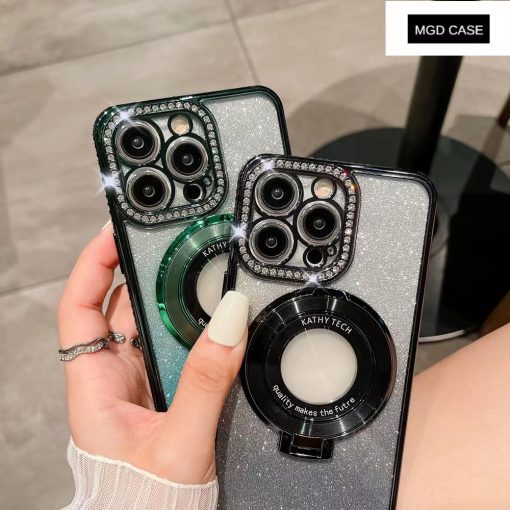 Flash diamond holder mobile phone case