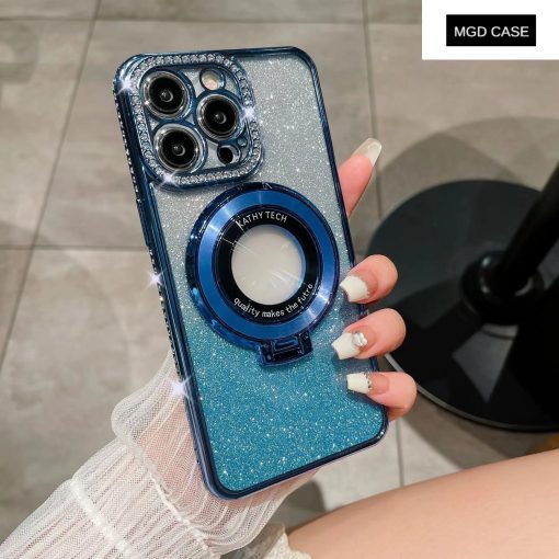 Flash diamond holder mobile phone case