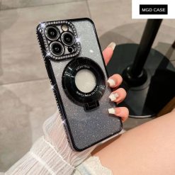 Flash diamond holder mobile phone case