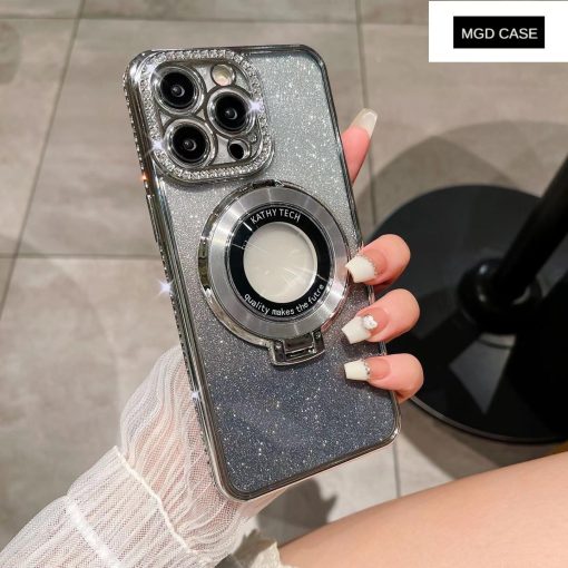 Flash diamond holder mobile phone case