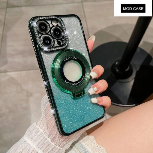 Flash diamond holder mobile phone case