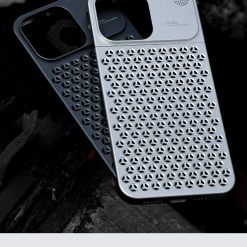 Fragrance heat dissipation metal snap phone case