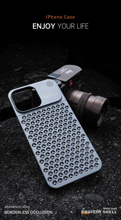 Fragrance heat dissipation metal snap phone case
