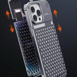 Fragrance heat dissipation metal snap phone case