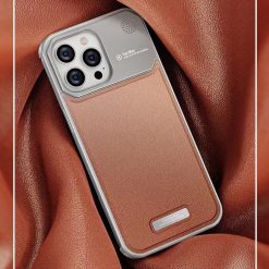 New leather metal aromatherapy phone case