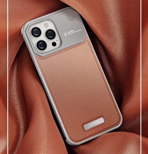 New leather metal aromatherapy phone case
