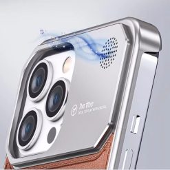 New leather metal aromatherapy phone case